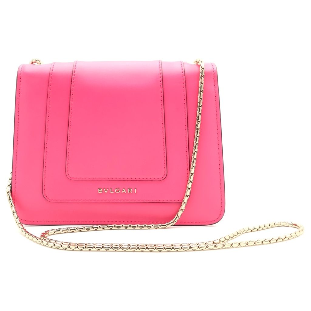 Bvlgari Serpenti Leather Chain Shoulder Bag Pink — view 2