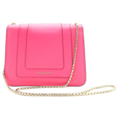Bvlgari Serpenti Leather Chain Shoulder Bag Pink — view 2