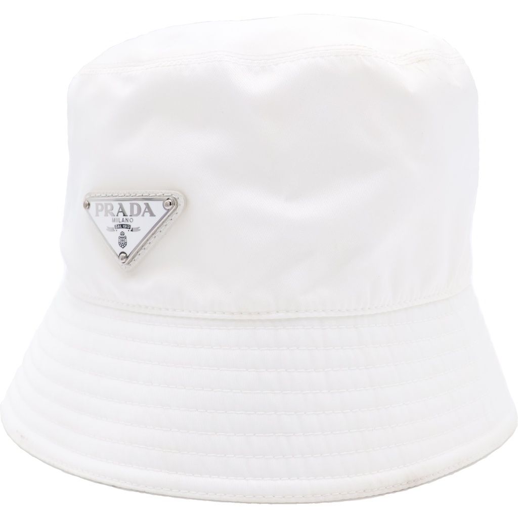 Prada Bucket Hat White Ri Nylon