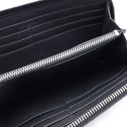 Saint Laurent Paris Zip Around Wallet Black Leather — view 4