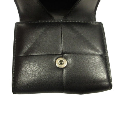 Bottega Veneta Cassette Maxi Intrecciato Coin Purse Wallet Leather Black — view 5