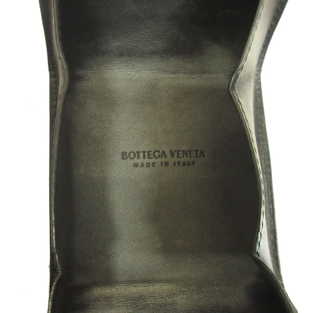 Bottega Veneta Cassette Maxi Intrecciato Coin Purse Wallet Leather Black — view 6