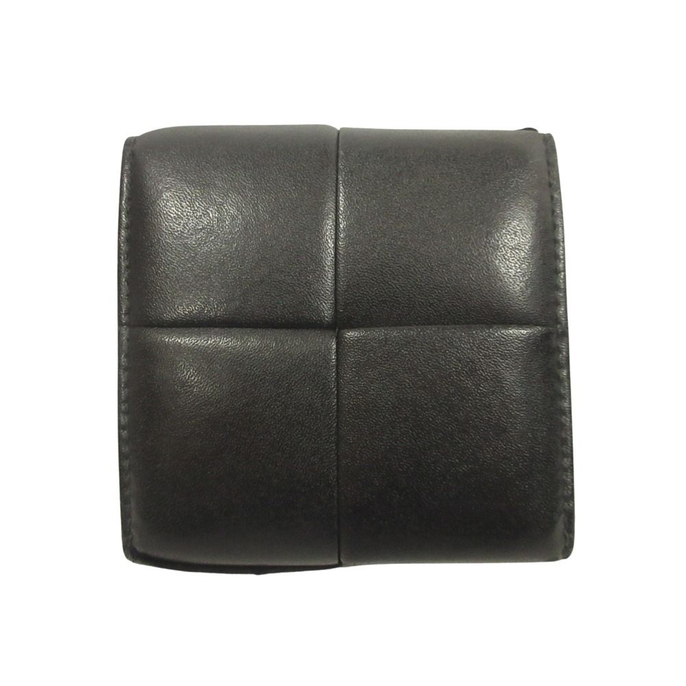 Bottega Veneta Cassette Maxi Intrecciato Coin Purse Wallet Leather Black — view 2