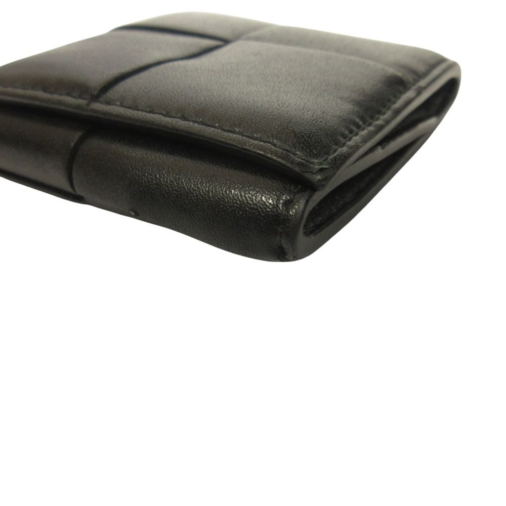 Bottega Veneta Cassette Maxi Intrecciato Coin Purse Wallet Leather Black — view 3