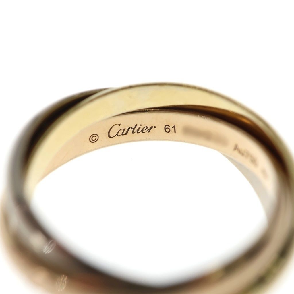 Cartier Trinity Ring Pink Gold Silver YG PG WG — view 5