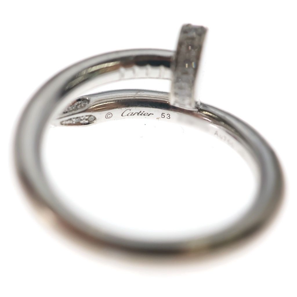 Cartier 18k White Gold Juste un Clou Small Diamond Ring — view 5