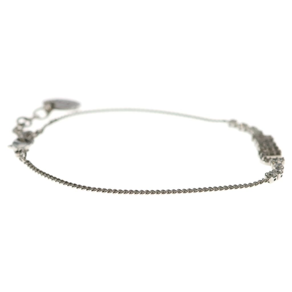 Miu Miu Rhinestone Logo Bracelet Plated Silver — view 3