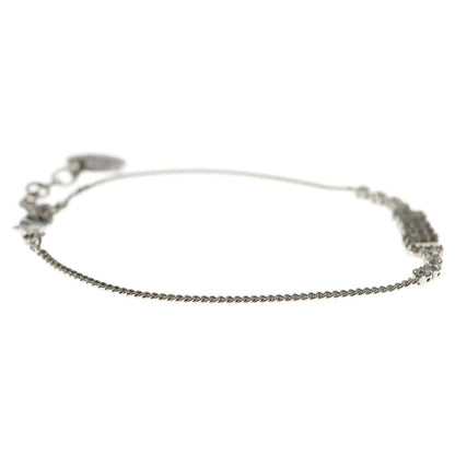 Miu Miu Rhinestone Logo Bracelet Plated Silver — view 3