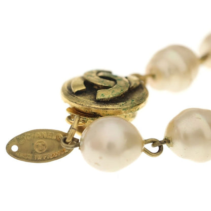 Chanel Vintage Faux Pearl Long Pendant Chain White Gold — view 6