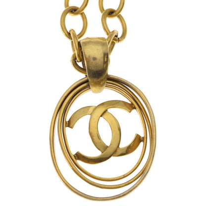 Chanel CC Logo Pendant Chain Gold — view 3