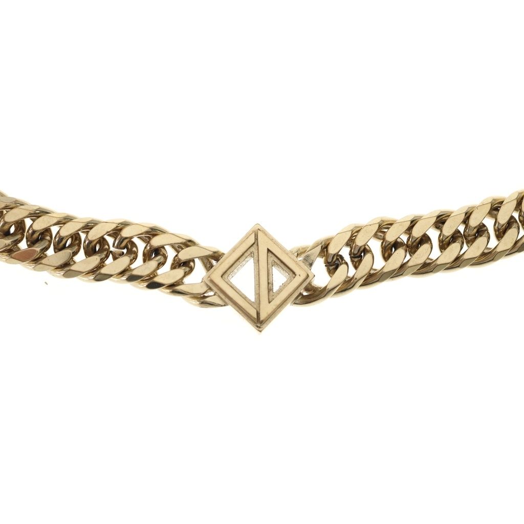 Dior Gold Chain Link Choker Necklace — view 3