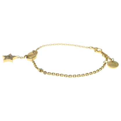 Dior Petit CD Star Motif Rhinestone Bracelet Gold Chain — view 4