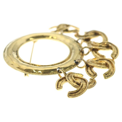 Chanel CC Logo Brooch Pin Badge Gold — view 4