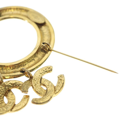 Chanel CC Logo Brooch Pin Badge Gold — view 6