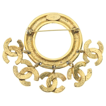 Chanel CC Logo Brooch Pin Badge Gold — view 2