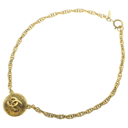 Chanel CC Logo Chain Choker Necklace Gold — view 2