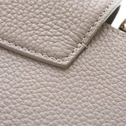 Louis Vuitton Capucines PM 2-Way Shoulder Bag Gray Taurillon Leather Gold — view 7