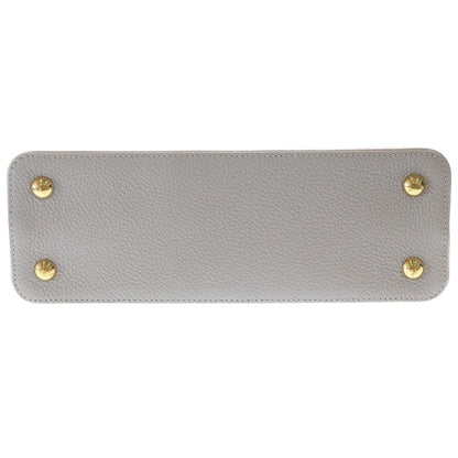 Louis Vuitton Capucines PM 2-Way Shoulder Bag Gray Taurillon Leather Gold — view 4