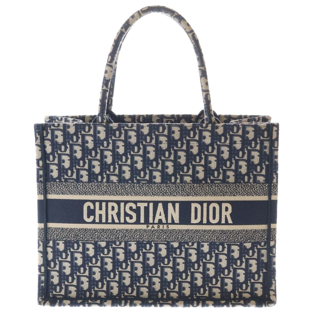 Dior Book Tote Oblique Allover Pattern Navy