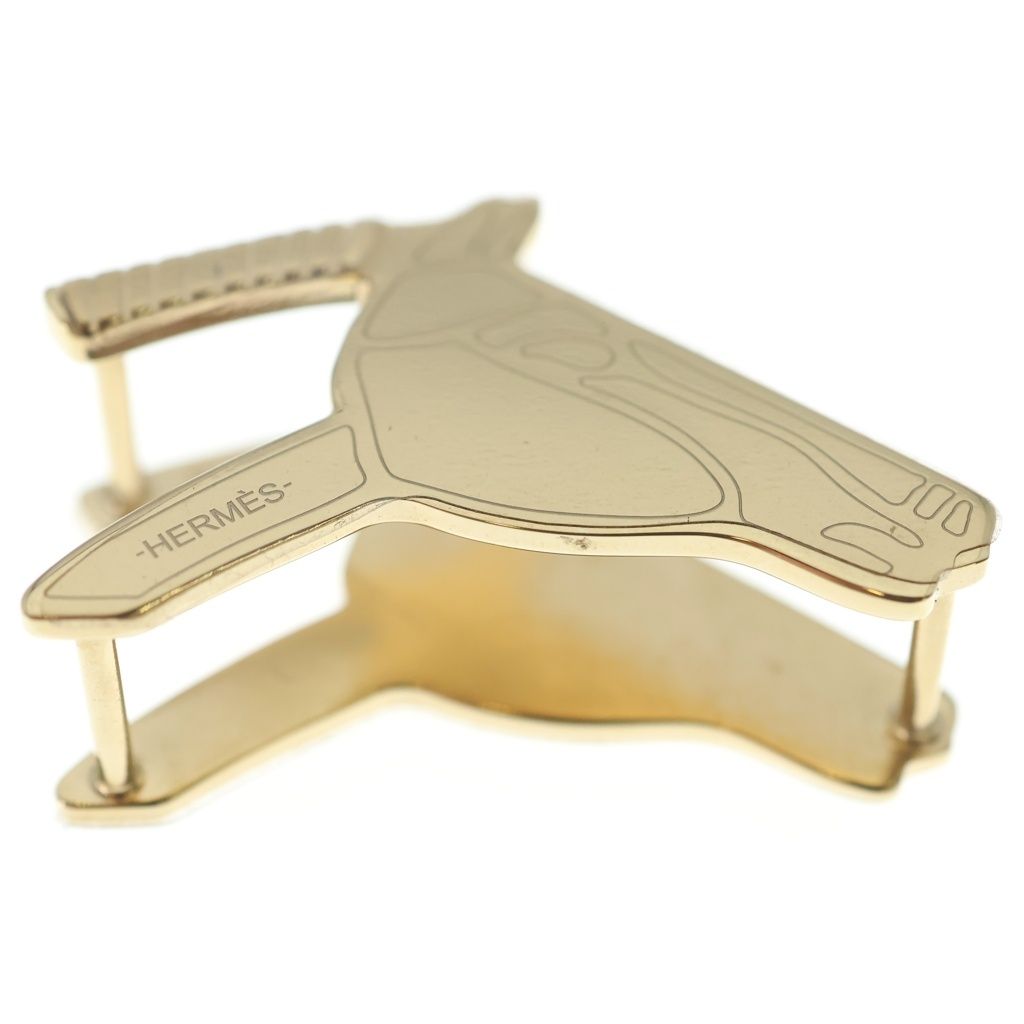 Hermes Horsehead Scarf Ring Gold — view 5
