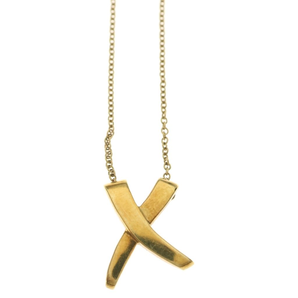 Tiffany & Co Paloma Picasso Kiss Pendant Chain Gold YG — view 3