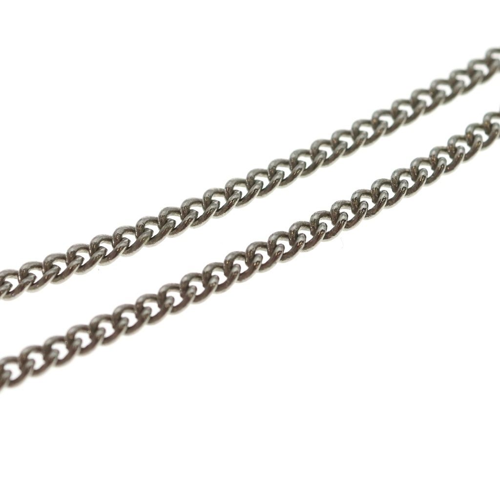 Chanel Camellia Rhinestone CC Logo Pendant Chain Silver — view 6