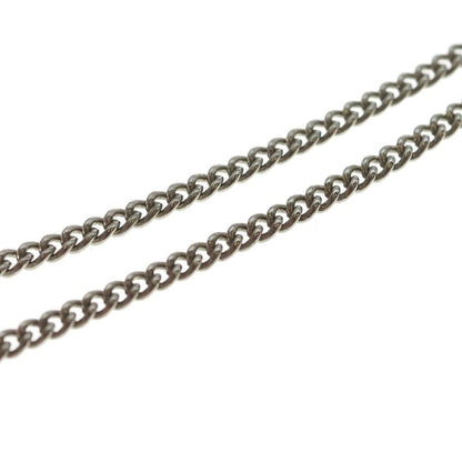 Chanel Camellia Rhinestone CC Logo Pendant Chain Silver — view 6