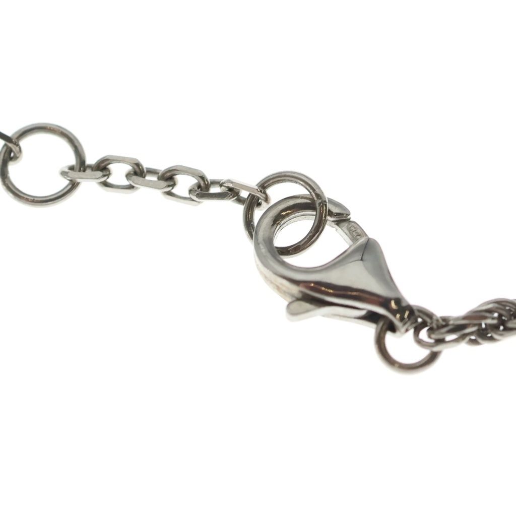 Bottega Veneta Green Stone Pendant Snake Chain Silver — view 4