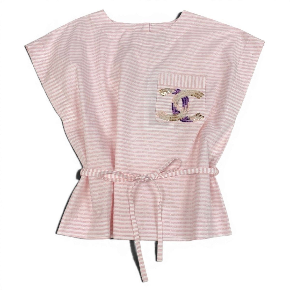 Chanel 60 24c Coco Rose Blanc Blouse Top 42 — view 2
