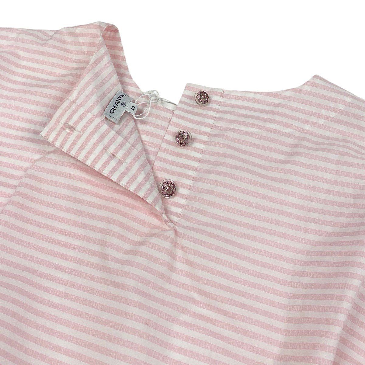 Chanel 60 24c Coco Rose Blanc Blouse Top 42 — view 5