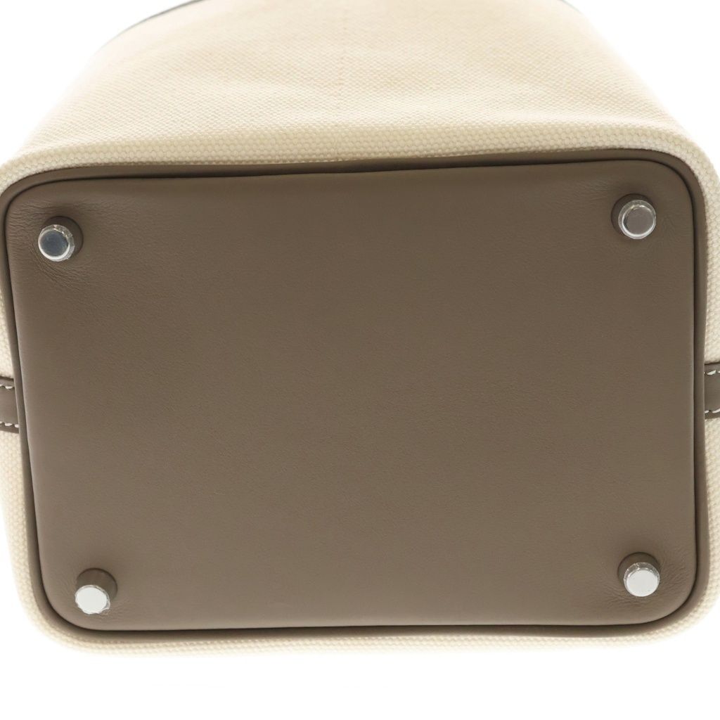 Hermes Picotin Lock PM Cargo Toilego Elan Shoulder Bag Ivory Gray Ju Etoupe Ecru — view 4