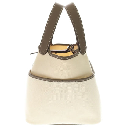 Hermes Picotin Lock PM Cargo Toilego Elan Shoulder Bag Ivory Gray Ju Etoupe Ecru — view 3