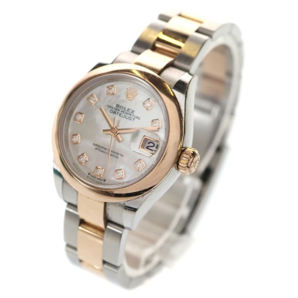 Rolex Datejust White Shell Dial New PD Oyster Bracelet Stainless Steel Pink — view 4