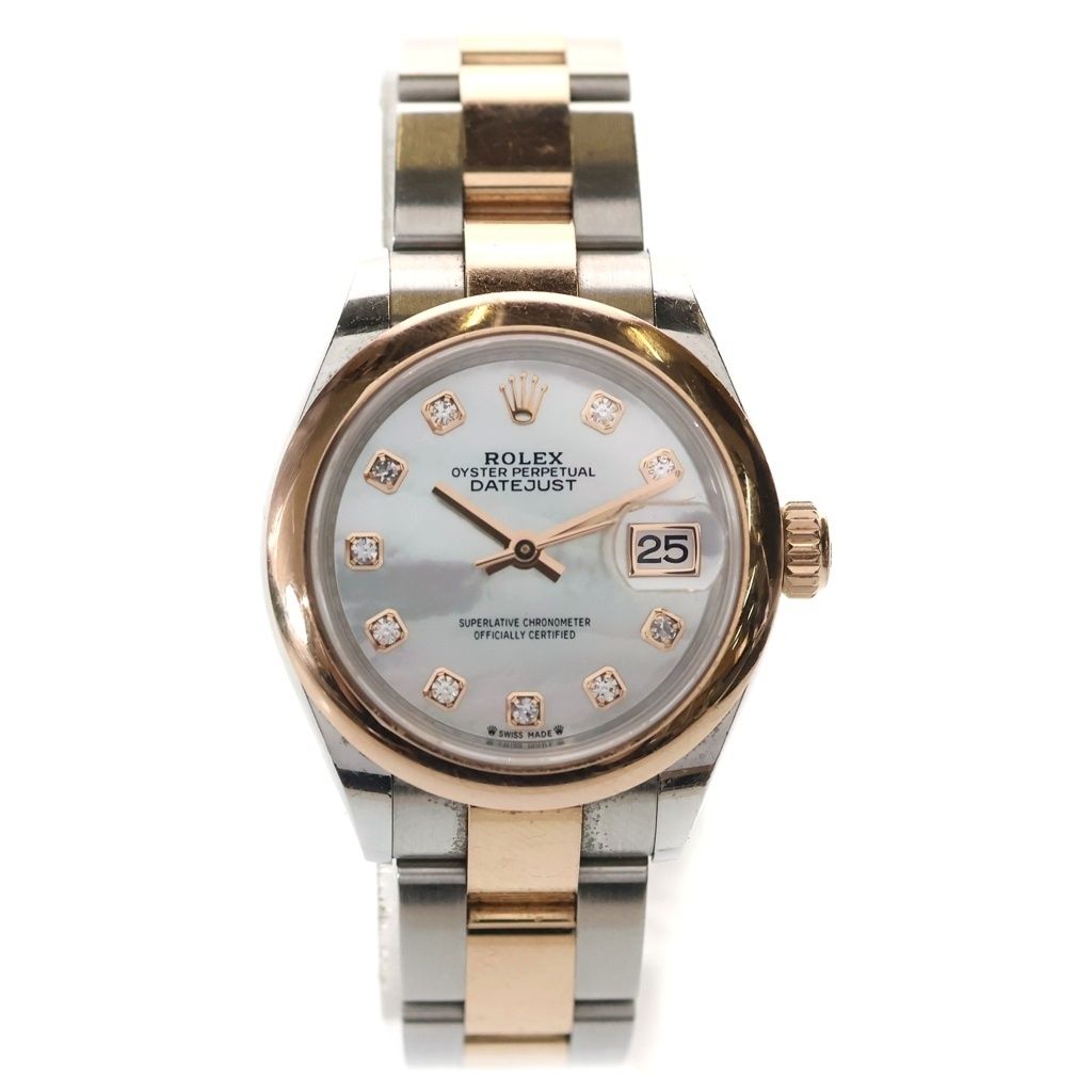 Rolex Datejust White Shell Dial New PD Oyster Bracelet Stainless Steel Pink