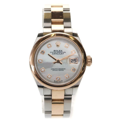 Rolex Datejust White Shell Dial New PD Oyster Bracelet Stainless Steel Pink
