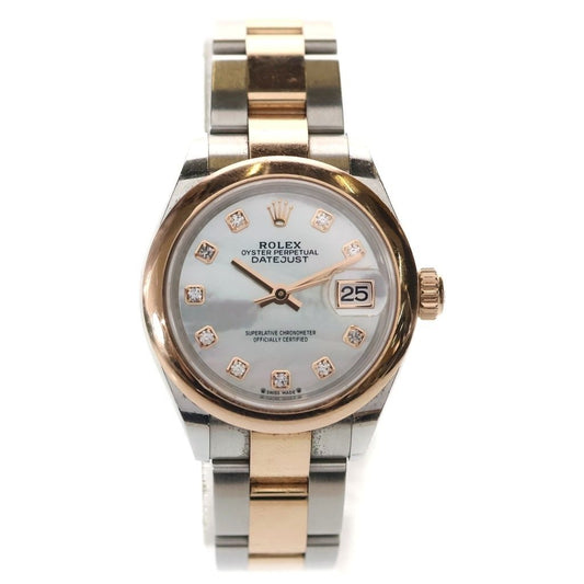 Rolex Datejust White Shell Dial New PD Oyster Bracelet Stainless Steel Pink