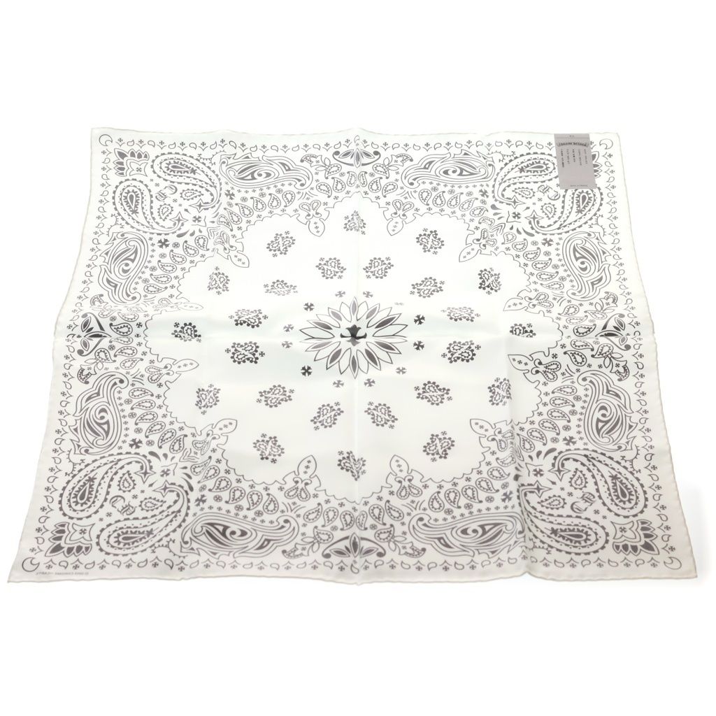Chrome Hearts Silk Bandana Scarf White — view 2