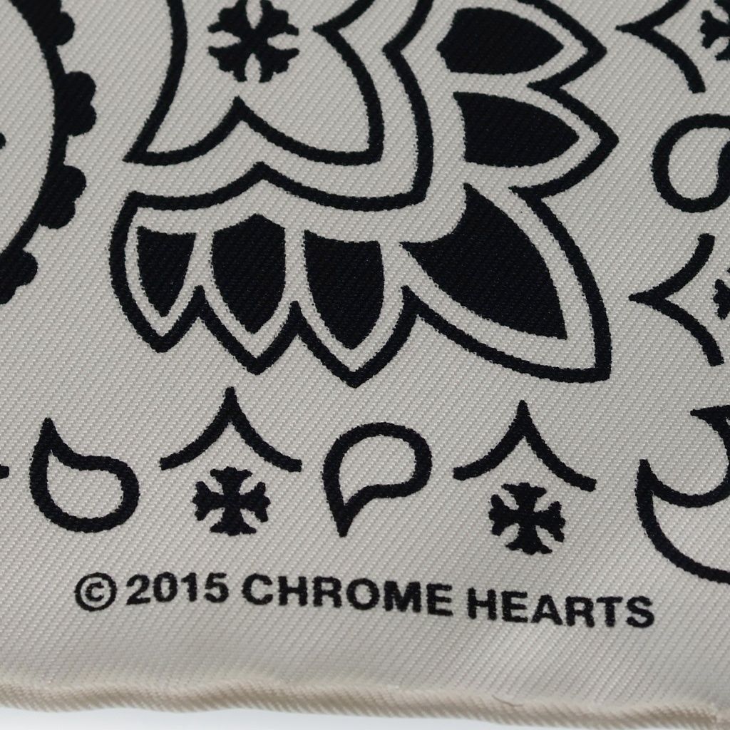 Chrome Hearts Silk Bandana Scarf White — view 4