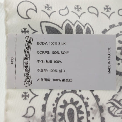 Chrome Hearts Silk Bandana Scarf White — view 6
