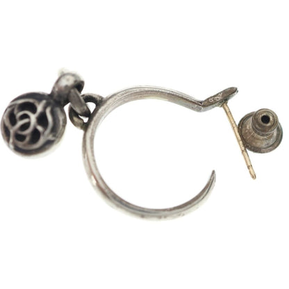 Chrome Hearts Flrl Ball Floral Hoop Earrings Silver — view 6