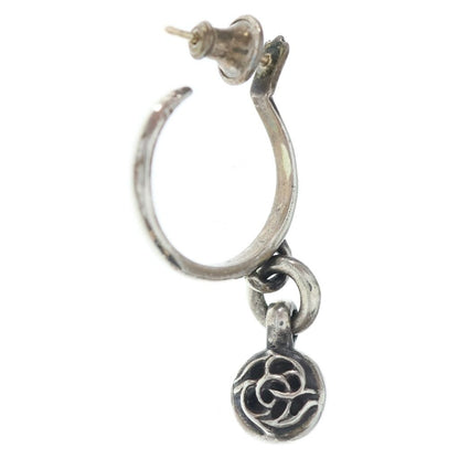 Chrome Hearts Flrl Ball Floral Hoop Earrings Silver — view 2