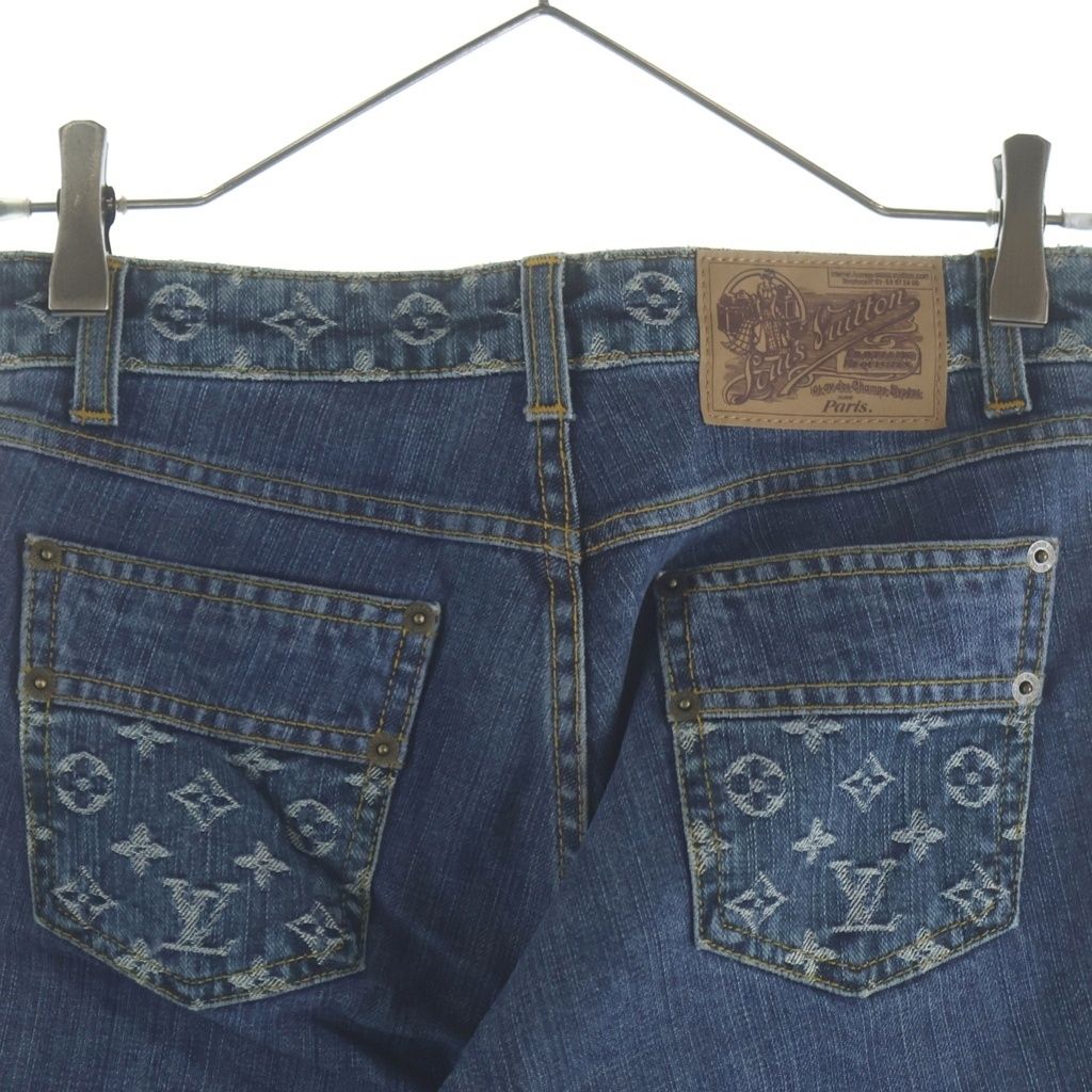 Louis Vuitton Monogram Denim Pants Indigo Blue 34 — view 4