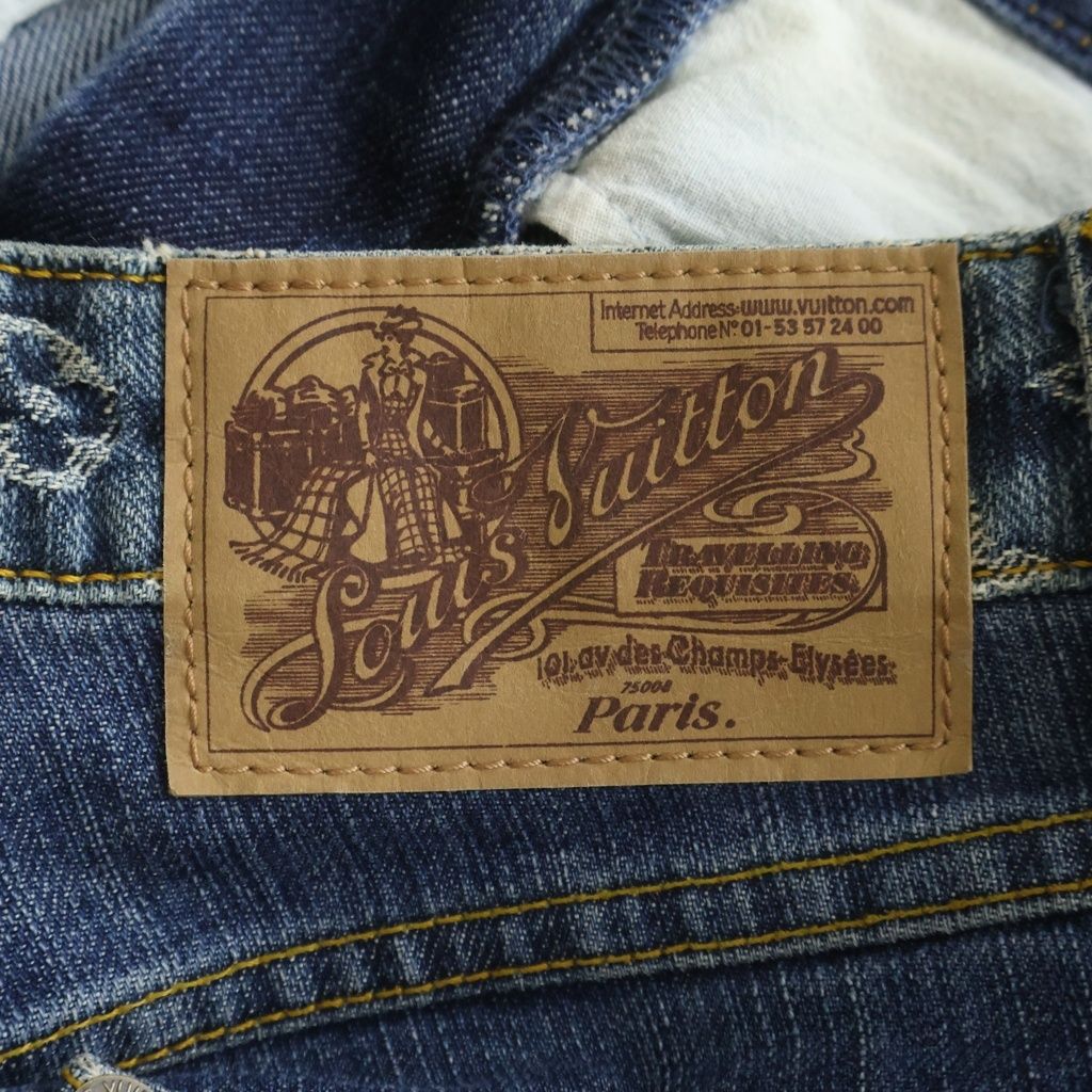Louis Vuitton Monogram Denim Pants Indigo Blue 34 — view 6