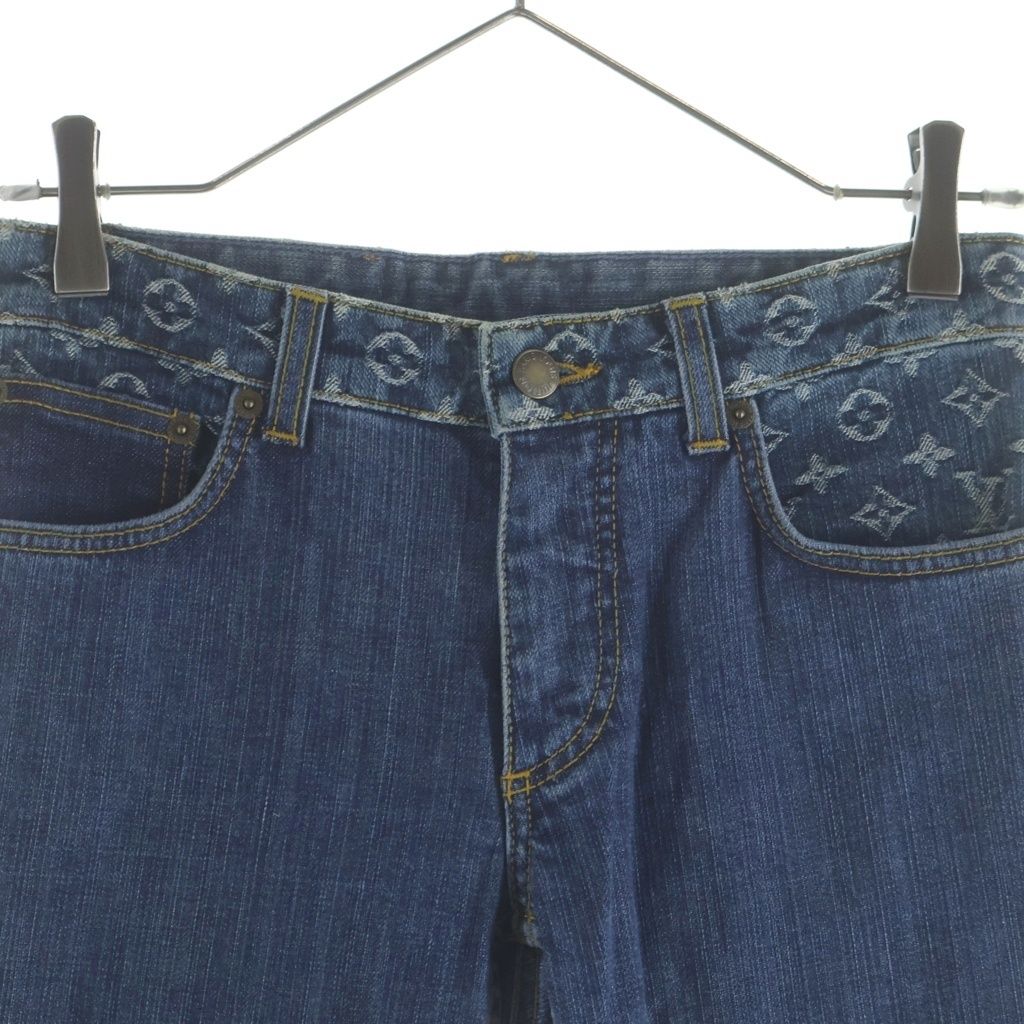 Louis Vuitton Monogram Denim Pants Indigo Blue 34 — view 3