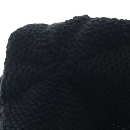Chrome Hearts Oversized Beanie Black Cross Ball Motif Knit — view 7