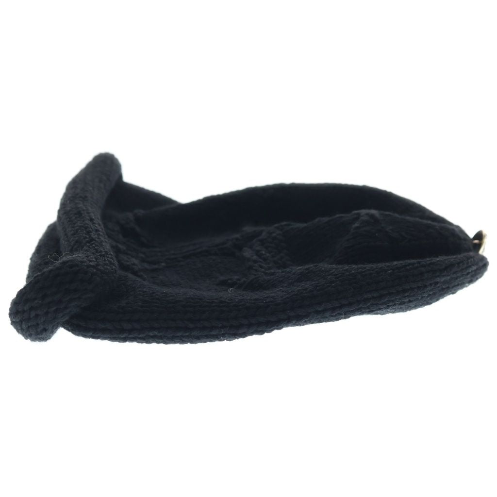 Chrome Hearts Oversized Beanie Black Cross Ball Motif Knit — view 4