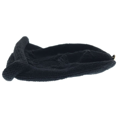 Chrome Hearts Oversized Beanie Black Cross Ball Motif Knit — view 4
