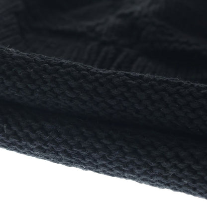 Chrome Hearts Oversized Beanie Black Cross Ball Motif Knit — view 5