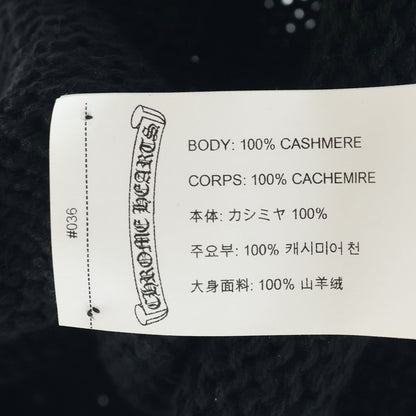 Chrome Hearts Oversized Beanie Black Cross Ball Motif Knit — view 8