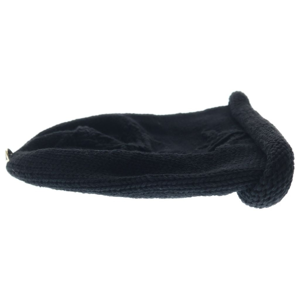 Chrome Hearts Oversized Beanie Black Cross Ball Motif Knit — view 3